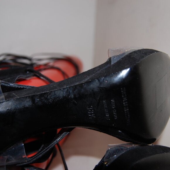 38.5/8.5❤️Nicholas Kirkwood Leather GLADIATOR KNEE HIGH HEELS Sandals BOOTS - Picture 9 of 12